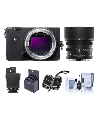 Sigma fp Mirrorless Camera with 45mm f/2.8 Dg Dn Contemporary Lens, Bundle with Sigma Lvf-11 Lcd Viewfinder & Filter Kit