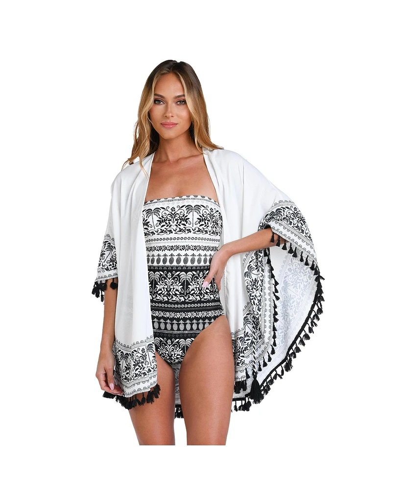 Sunshine 79 Women's Cover Up Swim Ivory Coast Kimono