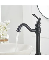 Single Handle Hole Vessel Sink Faucet With 360° Swivel Spout