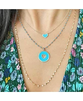 The Lovery Turquoise Single Heart Necklace 14K Gold