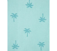 Little Me Baby Boys 2-Pc. Palm Tree Terry Button-Down Shirt & Shorts Set