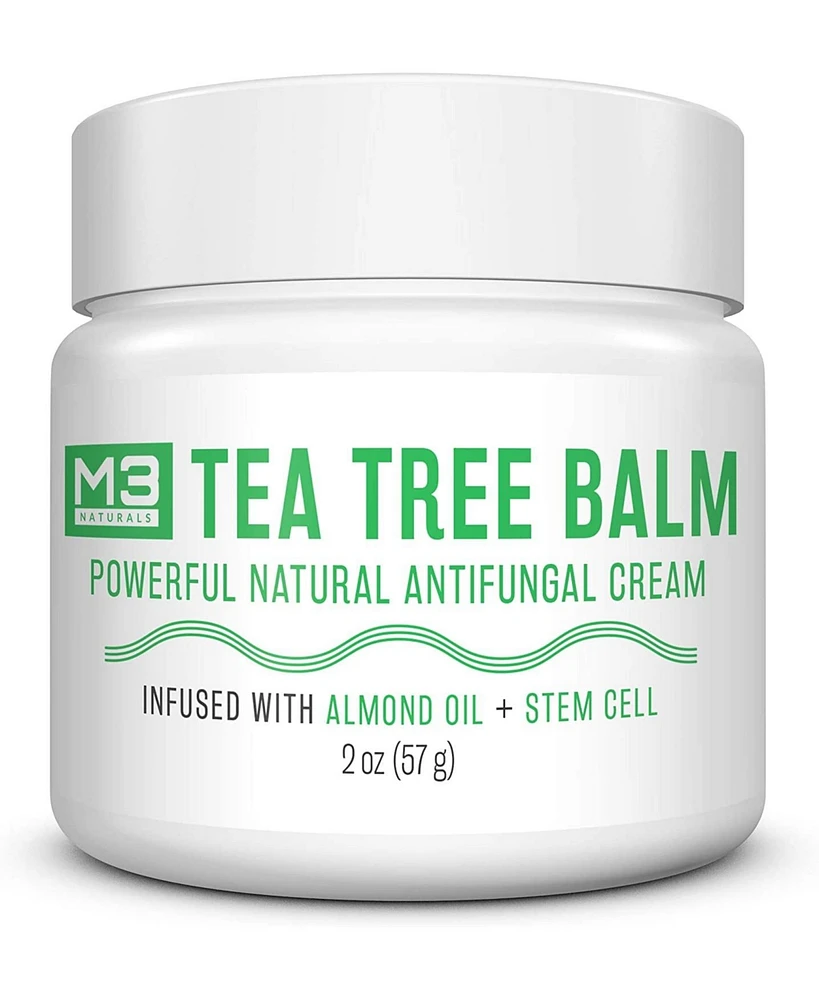 M3 Naturals Natural Tea Tree Balm Infused with Almond Oil and Stem Cell | 2oz