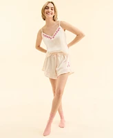 Macy's Flower Show Women's Embroidered Cami 2-Pc. Sleep Set, Exclusively at