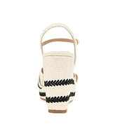 BCBGeneration Women's Elo Buckle Detail Wedge Sandals