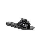 BCBGeneration Women's Mazey Flower Slide Flat Sandals