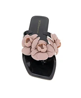 BCBGeneration Women's Lulu Floral Jelly Flat Sandals