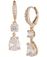 Givenchy Mixed Cubic Zirconia Double Drop Earrings