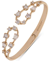 Givenchy Gold-Tone Mixed Cubic Zirconia Open Cuff Bracelet