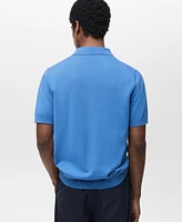 Mango Men's Cotton Fine Knit Polo Shirt