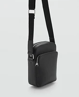 Mango Men's Patent Faux-Leather Shoulder Bag