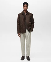 Mango Men's Wool-Blend Slim-Fit Pants