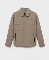 Mango Men's Pocketed Water-Repellent Jacket