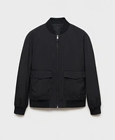 Mango Men's Water-Repellent Bomber Jacket