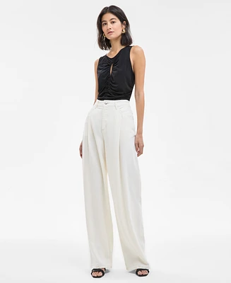 Boss Orange Women's High-Rise Slouchy Wide-Leg Jeans
