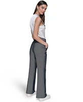 Karl Lagerfeld Paris Women's Pinstriped Flare-Leg Pants