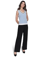 Karl Lagerfeld Paris Women's Colorblocked Sleeveless Top