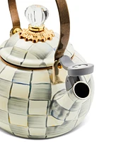 MacKenzie-Childs Sterling Check Whistling 2-Qt. Tea Kettle