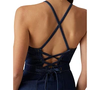 Guess Women's Edna Button-Front Denim Midi Dress