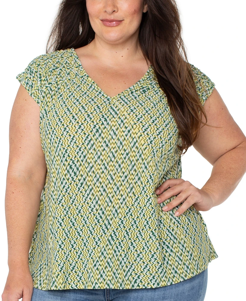 Liverpool Plus Tie-Back Knit Top