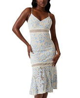 Guess Women's Clarise Lace Sleeveless Midi Dress
