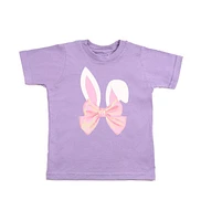 Sweet Wink Toddler Girls Bunny Bow Easter Short Sleeve T-Shirt