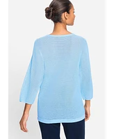 Olsen Women's Multi-Knit Embellished Shirt