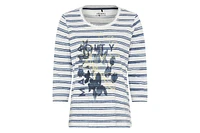 Olsen Women's Stripe and Placement Print T-Shirt