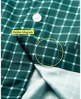 Joe & Bella Men's Adaptive Relaxed Fit Magnetic Button-Down Shirt