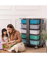 ECR4Kids 20-Compartment Mobile Storage Tower, 5x4