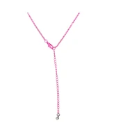 Sanrio Hello Kitty Pink Enamel Double Necklace Set - Hello Kitty Necklace Set with Hearts