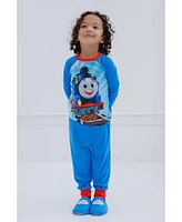 Thomas & Friends Toddler Boys Pajama Shirt Pants and Slippers 3 Piece