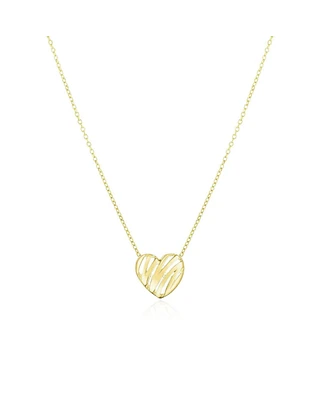 The Lovery Scribble Heart Necklace 14K Yellow Gold