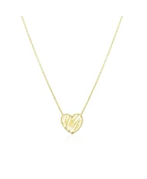 The Lovery Scribble Heart Necklace 14K Yellow Gold