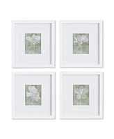 Translucent Floral Petite Prints, Set Of 4