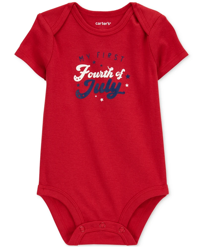Carter's Baby My First Fourth of July Graphic Cotton Bodysuit