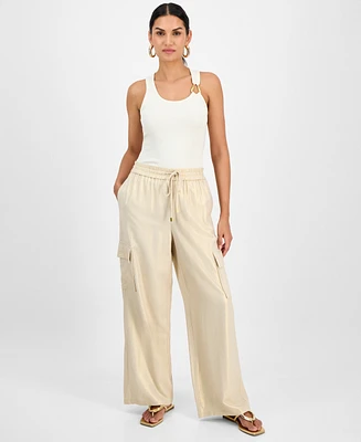 I.n.c. International Concepts Women's Drawstring Cargo Pants, Exclusively at Macy's