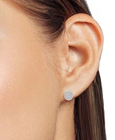 Forever Grown Diamonds Lab Diamond Double Halo Cluster Stud Earrings (2 ct. t.w.) Sterling Silver or 14k Gold-Plated