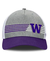 Fanatics Men's Heather Gray/Purple Washington Huskies Profile Trucker Adjustable Hat