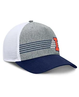 Fanatics Men's Heather Gray/Navy Illinois Fighting Illini Profile Trucker Adjustable Hat