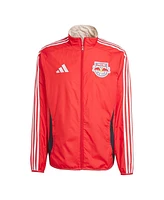 Adidas Men's Red/White New York Red Bulls 2025 Anthem Reversible Full-Zip Jacket