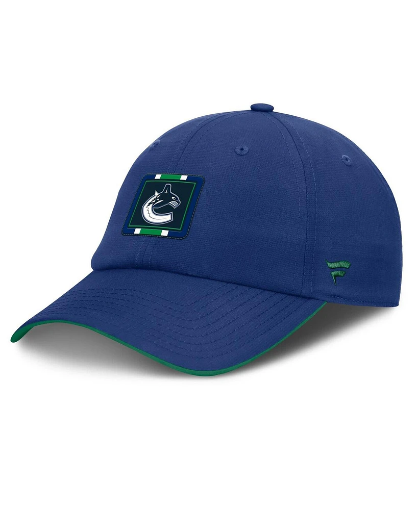 Fanatics Men's Blue/Green Vancouver Canucks Authentic Pro Ripstop Adjustable Hat
