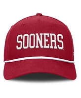 Fanatics Men's Crimson Oklahoma Sooners Foul Ball Rope Adjustable Hat