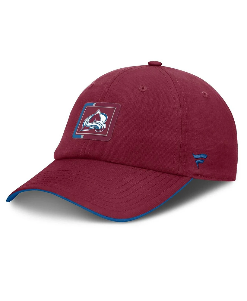 Fanatics Men's Burgundy/Blue Colorado Avalanche Authentic Pro Ripstop Adjustable Hat
