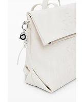 Desigual Women's Medium chrome flap backpack