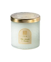 Aromatique White Amaryllis Rosemary Textured Candle with Lid, 6 oz.