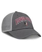 Fanatics Men's Charcoal Florida State Seminoles Ionic Trucker Adjustable Hat