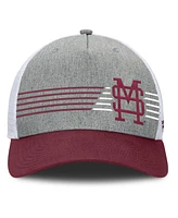 Fanatics Men's Heather Gray/Maroon Mississippi State Bulldogs Profile Trucker Adjustable Hat