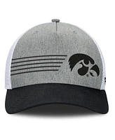 Fanatics Men's Heather Gray/Black Iowa Hawkeyes Profile Trucker Adjustable Hat