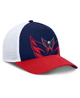 Fanatics Men's Navy/Red Washington Capitals Authentic Pro A-Frame Rink Adjustable Hat