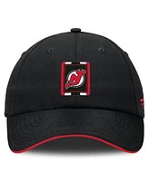 Fanatics Men's Black/Red New Jersey Devils Authentic Pro Ripstop Adjustable Hat